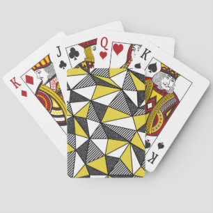 Retro Low Poly Geometric Pattern Playing Cards