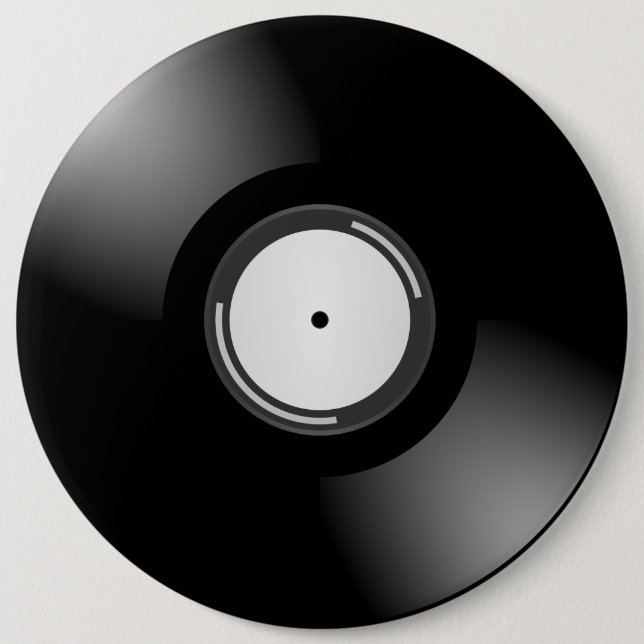 RETRO LP VINYL RECORD Round Button (Front)