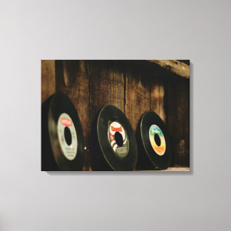 Retro LPs image on canvas Print