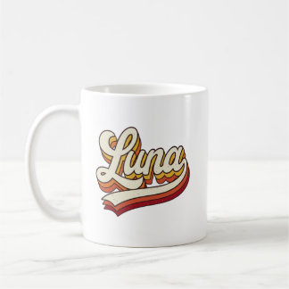 Retro Luna Name 70s Vintage Design Coffee Mug