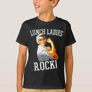 Retro Lunch Ladies Rock Cafeteria Worker Funny Lun T-Shirt