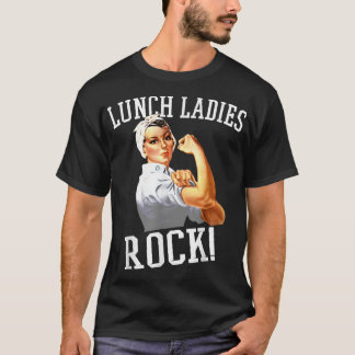 Retro Lunch Ladies Rock Cafeteria Worker Funny Lun T-Shirt