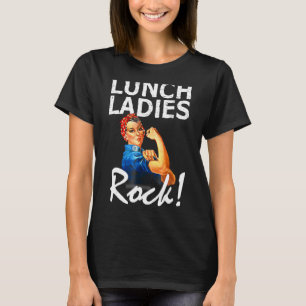 Retro Lunch Ladies Rock  Lunch Lady Quad Back To S T-Shirt