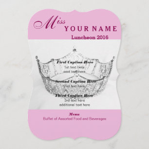 Retro Luncheon Program Card