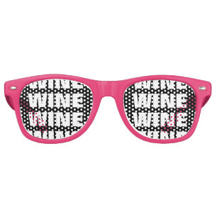 Retro Lunettes de fête amusantes pour amateur de vin