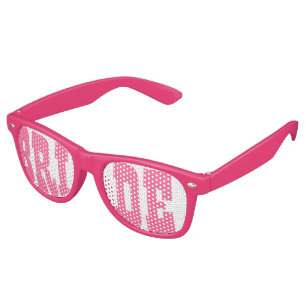 Retro Lunettes de fête de swag BRIDE rose