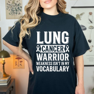 Retro Lung Cancer Warrior Weakness Not In My Words T-Shirt