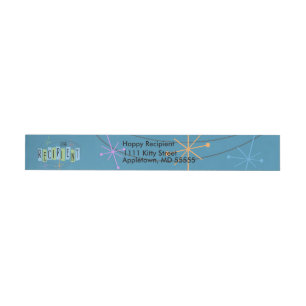 Retro Lung Transplant Recipient, stars Wraparound Address Label