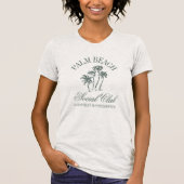 Retro Luxe Beach Bachelorette Social Club Logo T-Shirt (Front)