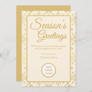 Retro Luxe Holiday Business Greeting Card