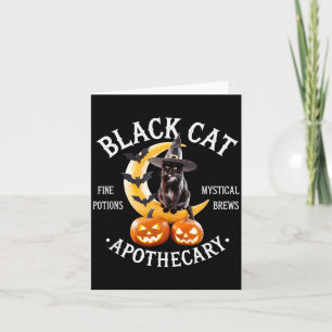 Retro M The Cat Halloween For Women Black Cat 1 Card