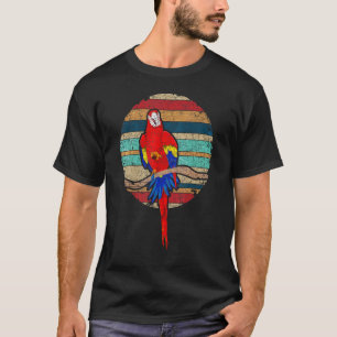 Retro Macaw Parrot Jungle Animal Bird Macaw Parro T-Shirt