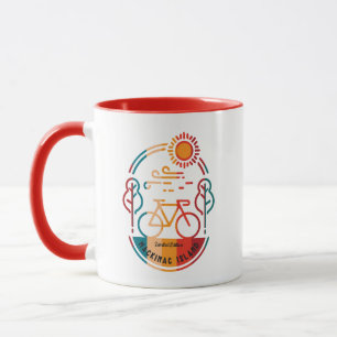Retro Mackinac Island Bike Trail Mug