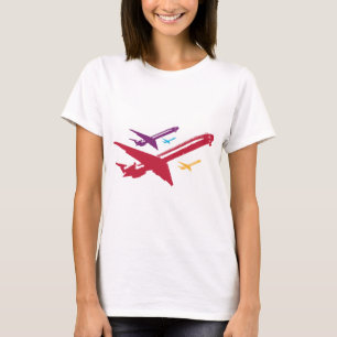 Retro Mad Dog Airplane Jet Flight Design T-Shirt
