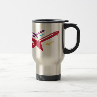Retro Mad Dog Airplane Jet Flight Design Travel Mug