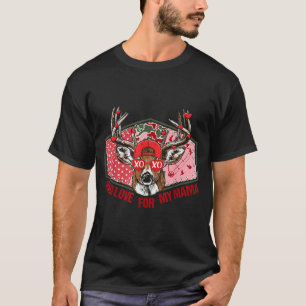 Retro Mad Love For My Mama Deer Hunting Boys Valen T-Shirt
