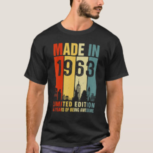 Retro Made In 1963 60 Years Of Being Awesome T-Shirt