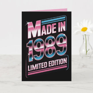 Retro Made in 1989 Limited Birthday Card