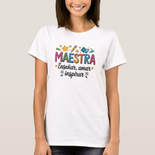 Retro Maestra Spanish Teacher Vibes T-Shirt