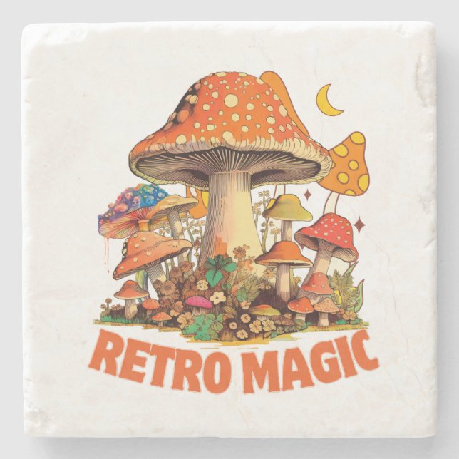 Retro Magic Stone Coaster (Front)