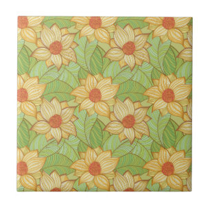 Retro Magnolia Pattern Tile
