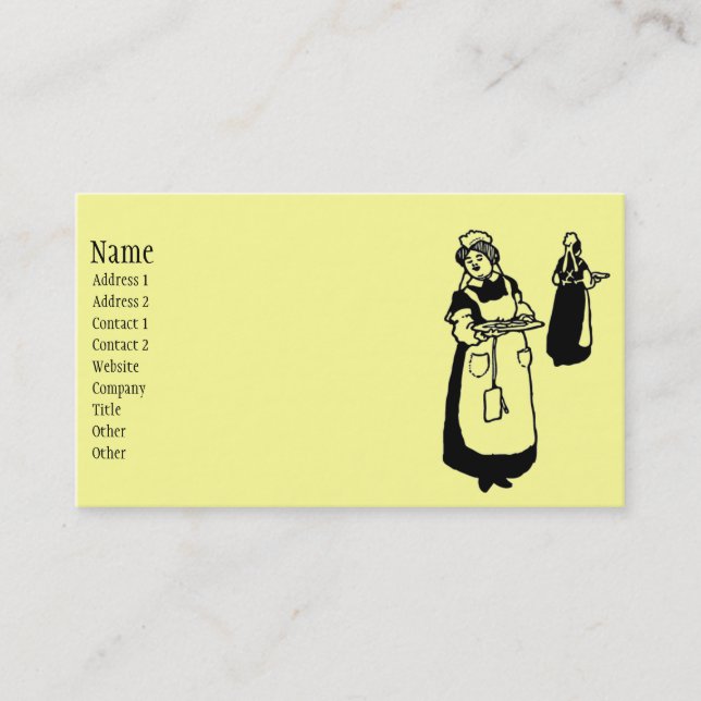 Retro Maid Business Card (Front)