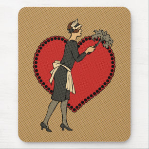 Retro Maid Mouse Pad