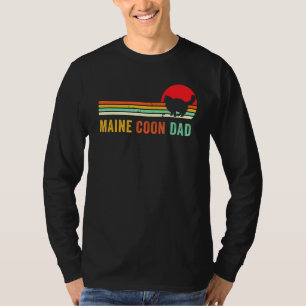 Retro Maine Coon Dad Proud Cat Pet Owner Maine Coo T-Shirt