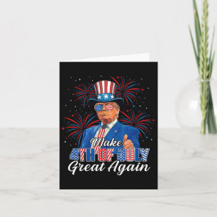 Retro Make 4th Of July Great Again Patriotic Donal Card