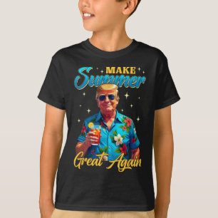 Retro Make Summer Great Again Donald Trump Summer  T-Shirt