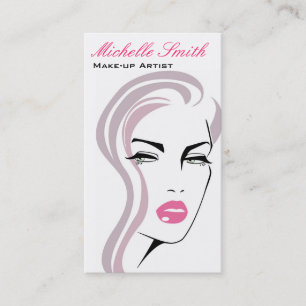 Retro Make-up artist business card design