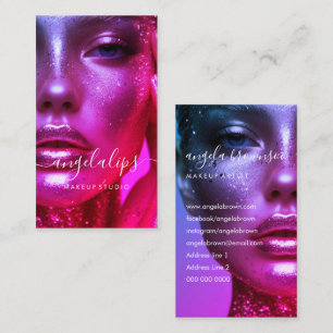 Retro Makeup Woman Model Photo Business Card