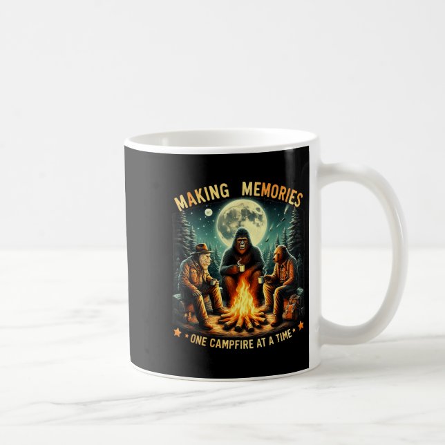 Retro Making Memories One Campfire At A Time Bigfo Coffee Mug (Right)