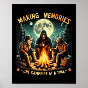 Retro Making Memories One Campfire At A Time Bigfo Poster