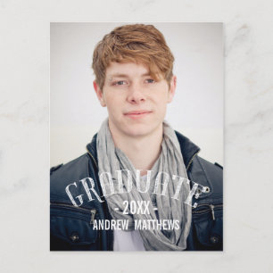 Retro Male Graduation Party Invitation