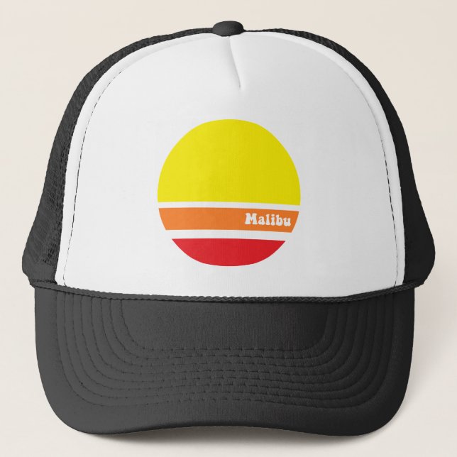 Retro Malibu trucker hat (Front)