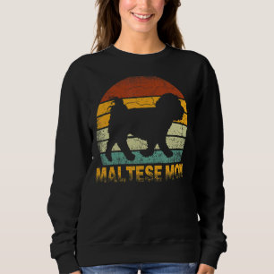 Retro Maltese Mom Doxie Dog Owner Mother Pet Mama Sweatshirt