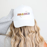 Retro Mama Trucker Hat<br><div class="desc">Custom printed apparel personalized with "mama" graphic in a cute retro font and boho rainbow colours. Use the design tools to edit the text or add your own photos to create a one of a kind custom t-shirt design. Select from a wide variety of t-shirts, tank tops and sweatshirts for...</div>