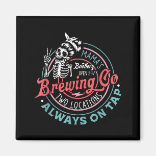 Retro Mama's Ery Brewing Co Funny Breastfeeding Sk Magnet