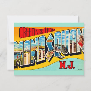 Retro Manasquan NJ Postcard