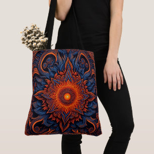 Retro Mandala Art Tote Bag - Stylish & Functional