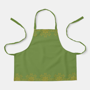 Retro Mandala Avocado Small Apron