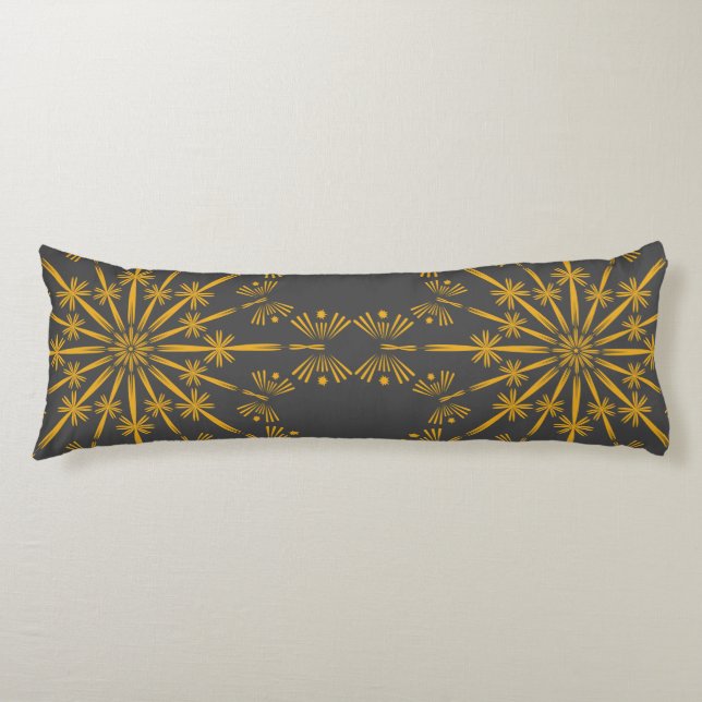Retro Mandala Dusk Body Pillow (Front)
