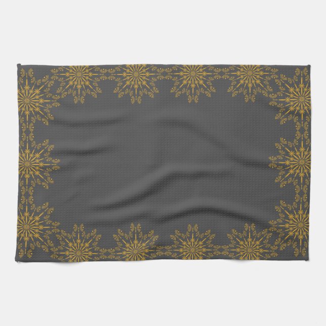 Retro Mandala Dusk Kitchen Towel (Horizontal)