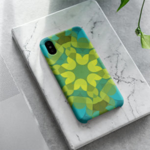 Retro Mandala Flower Green Yellow and Blue iPhone 11 Case