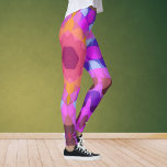 Retro Mandala Flower Pink Orange and Purple Leggings<br><div class="desc">This retro mandala design features pink,  orange,  and purple in a flower pattern. Funky and vibrant visuals for anyone who likes bright colours!</div>