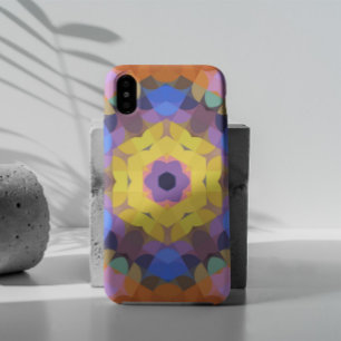 Retro Mandala Flower Yellow Blue and Orange iPhone 11 Case
