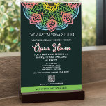 Retro Mandala Flower Yoga Studio Open House Flyer<br><div class="desc">Spread the word about your yoga studio with these retro mandala flower flyers features a gradient mandala and personalized white with a touch of pink text for the information and details.
If you need more help or adjustment,  please send message in this store.</div>