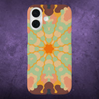 Retro Mandala Green Orange and Yellow