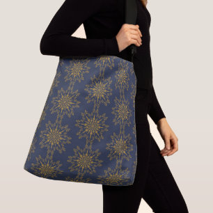 Retro Mandala Midnight Crossbody Bag